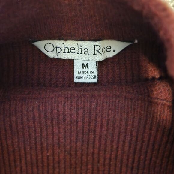 Ophelia Roe Mock Turtleneck Asymmetrical Hem Sweater - Picture 4 of 4